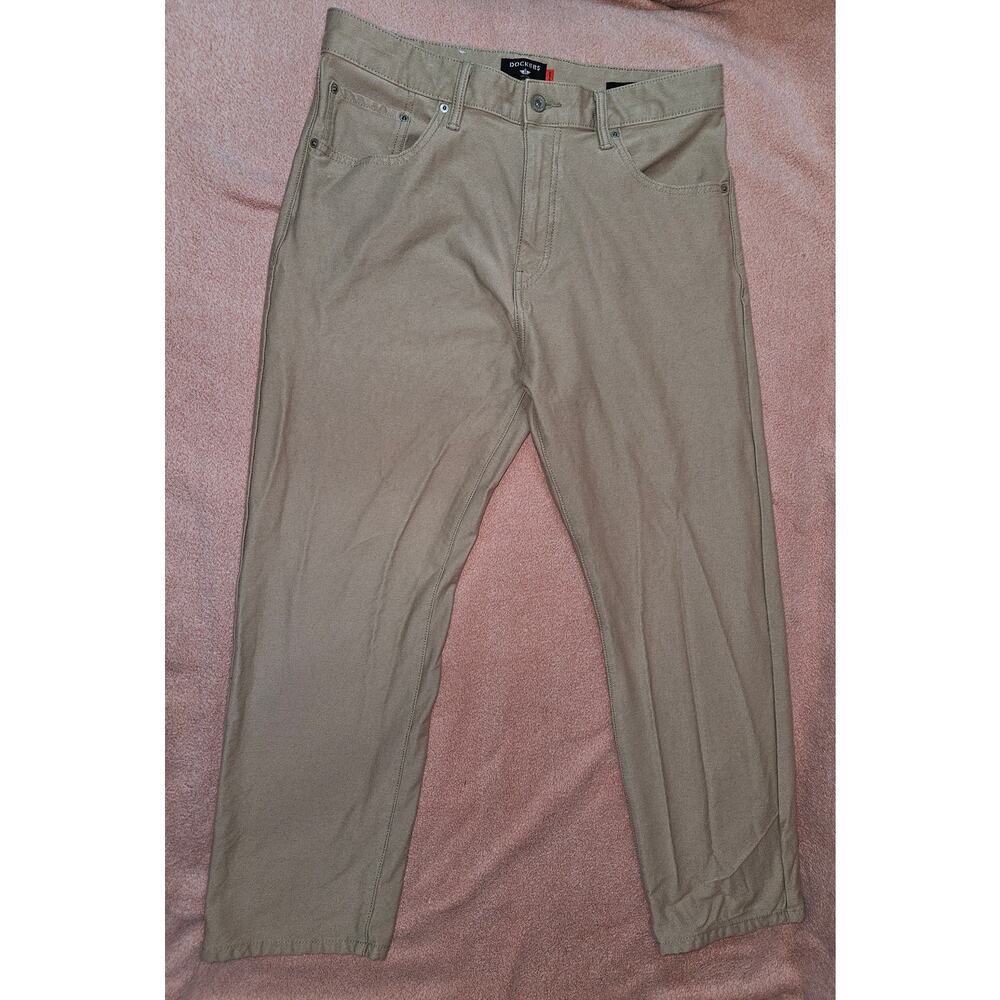 Dockers Smart 360 Knit Straight Fit Khaki Pants Men's Size 34